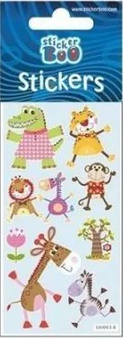 Állatos Crocodile matrica ezüst díszítéssel
