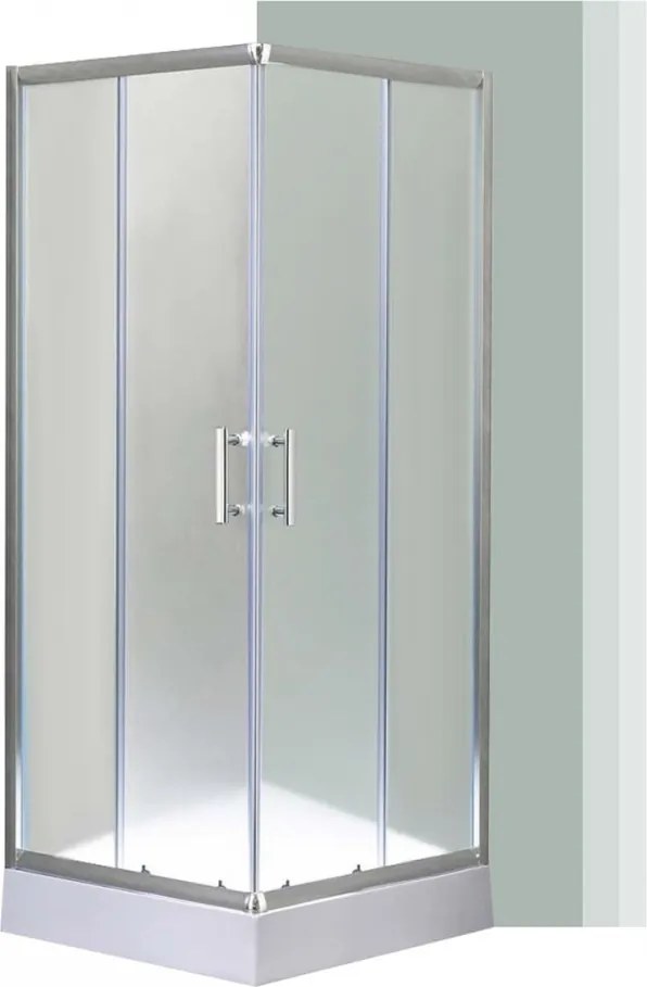 Spirit Matt 90x90x194 cm-es szögletes zuhanykabin, erősített akril zuhanytálcával