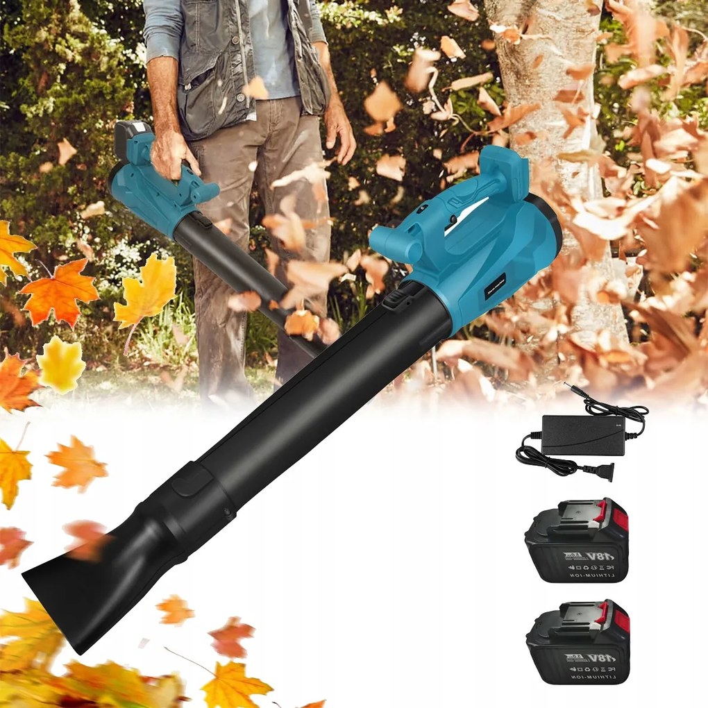 Akkumulátoros Hólevélfúvó kerti fűlevélhez 2 db elem