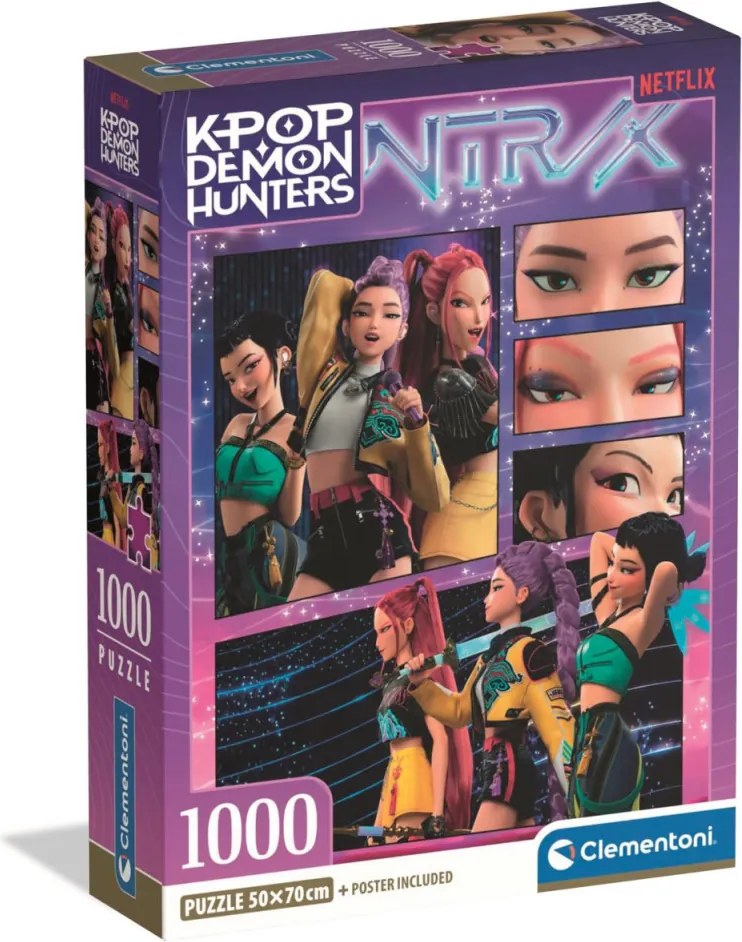 K-pop Démonvadászok Cosmic 1000 db-os Compact puzzle Clementoni