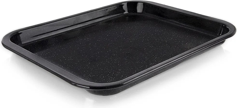 Zománcozott tepsi sütőhöz téglalap alakú alacsony 41x32x2,5 cm