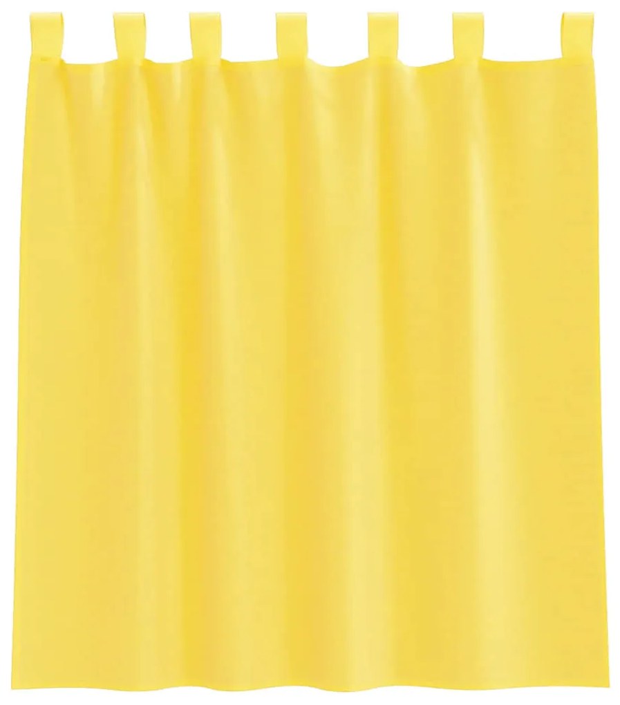 2 db sárga fátyolfüggönyök hurokkal 140x140 cm