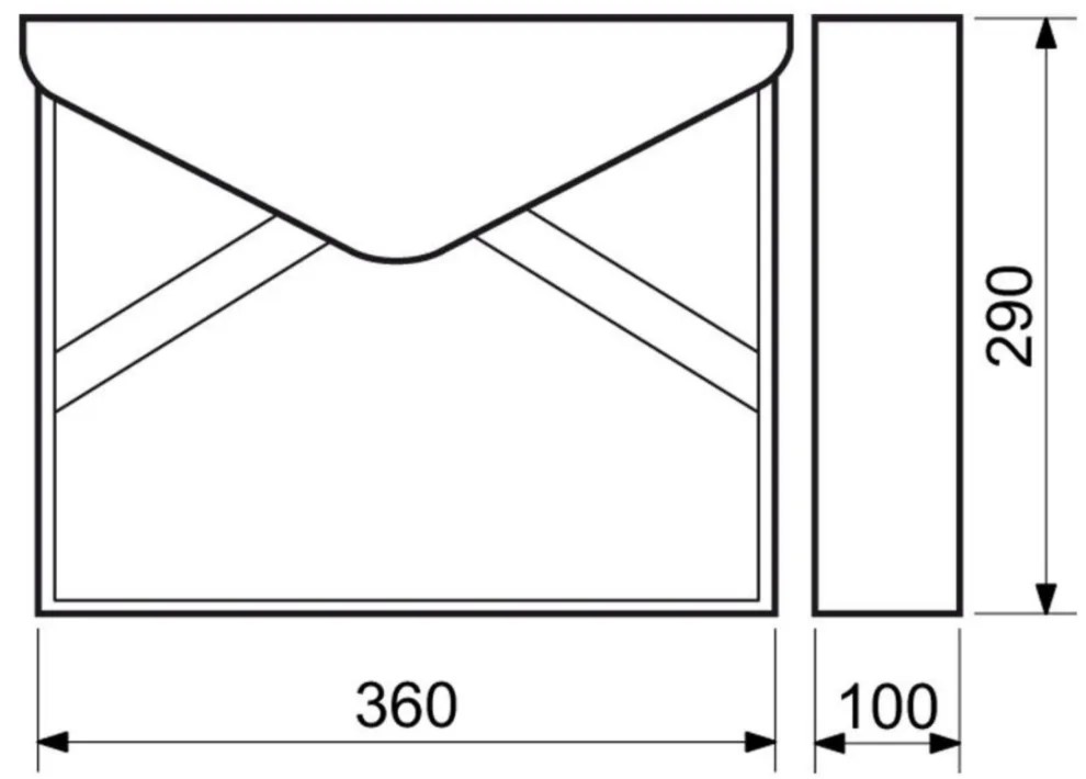 Postaláda BK 57, rozsdamentes acél