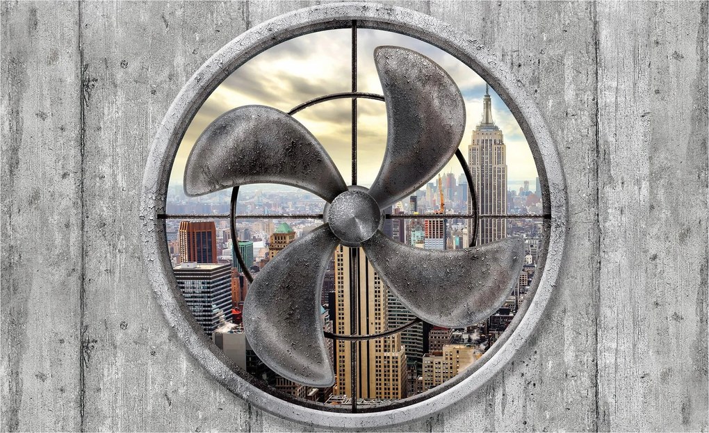 Empire State fotótapéta fém perspektíva városi tájkép 368x254 +ragasztó