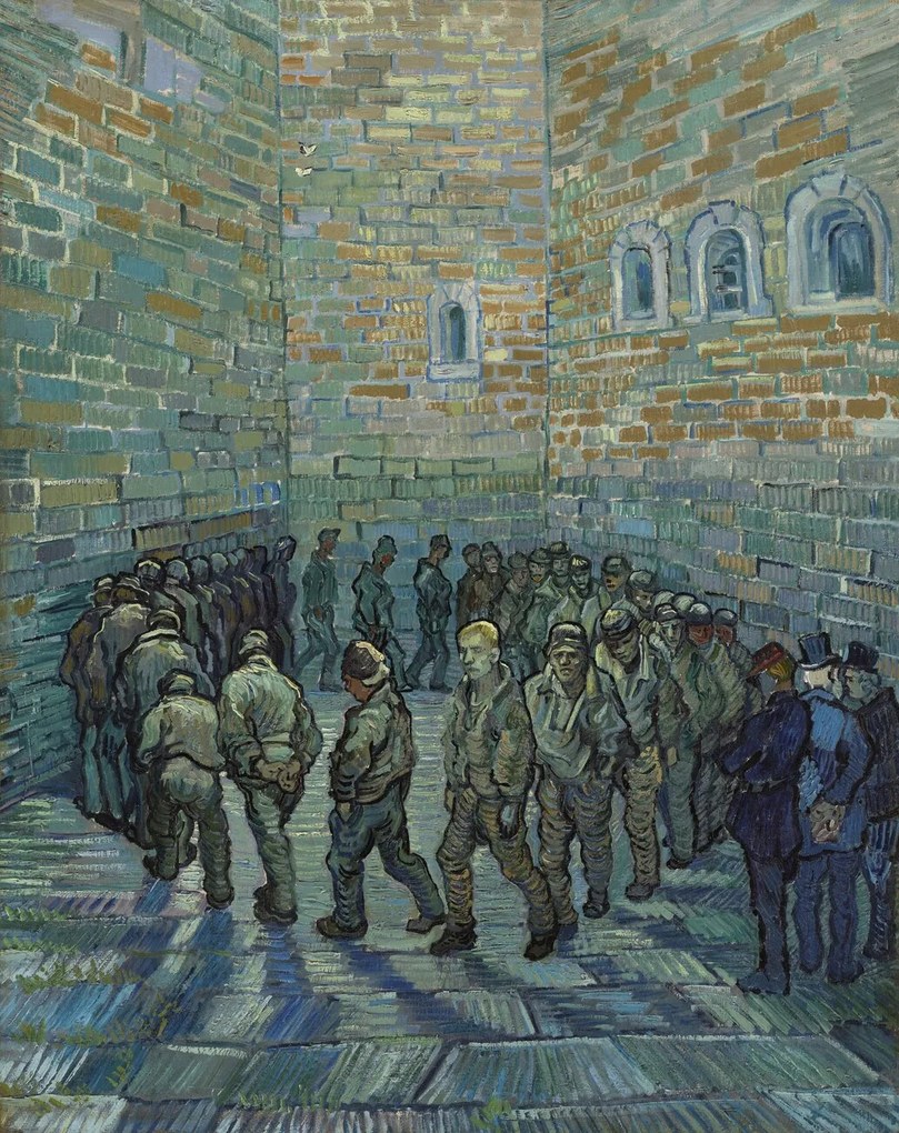 Reprodukció The Exercise Yard, or The Convict Prison, 1890, Vincent van Gogh