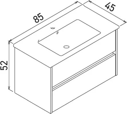 Arno mosdószekrény, 85 cm – TR785PNC1125