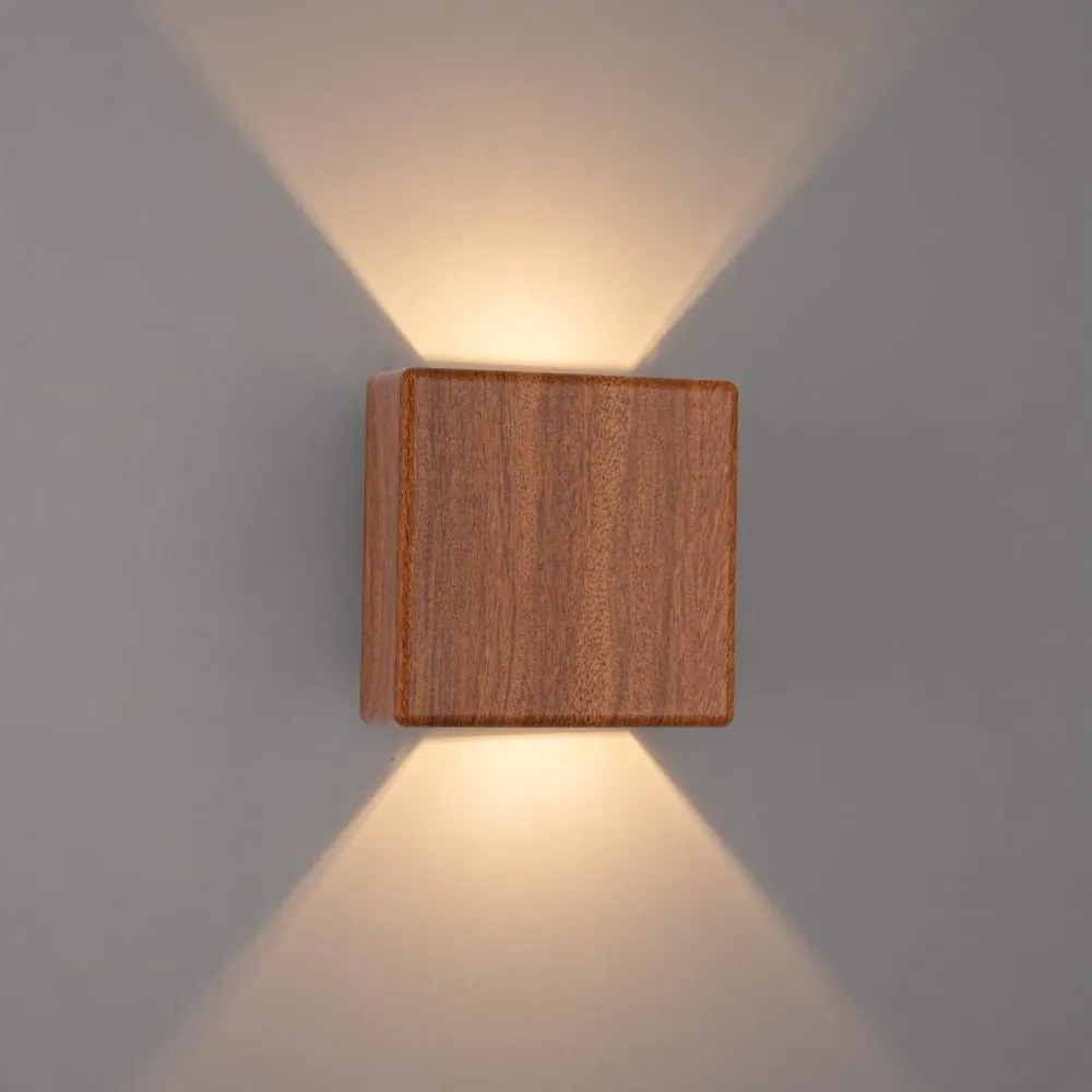 Brilagi - DOUBLERAY kültéri fali lámpatest LED/6W/230V, fahatású dekor, IP54