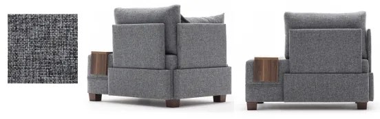 TULA szürke balos sarokfotel