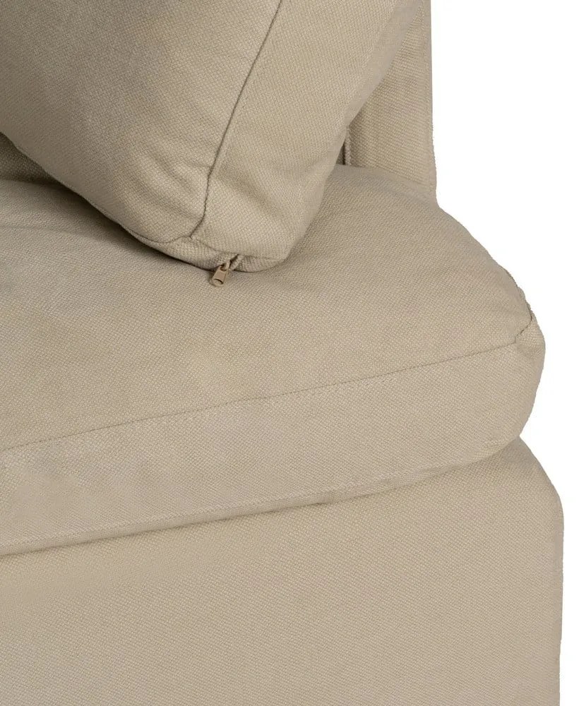 Bézs len kanapé 180 cm – Ixia