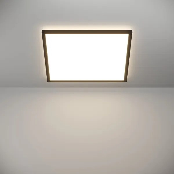 Eglo 901444- LED Fürdőszobai mennyezeti lámpa ROVITO 17W/230V 50x50 cm IP44 fekete