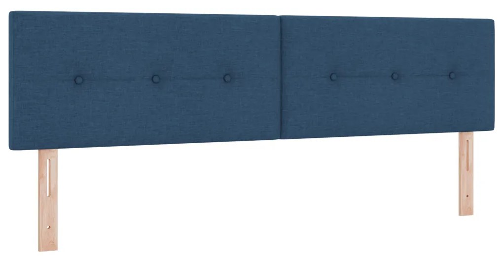 Boxspring Ágy Matrac nélkül - Kék, 180x200 cm, Szövet