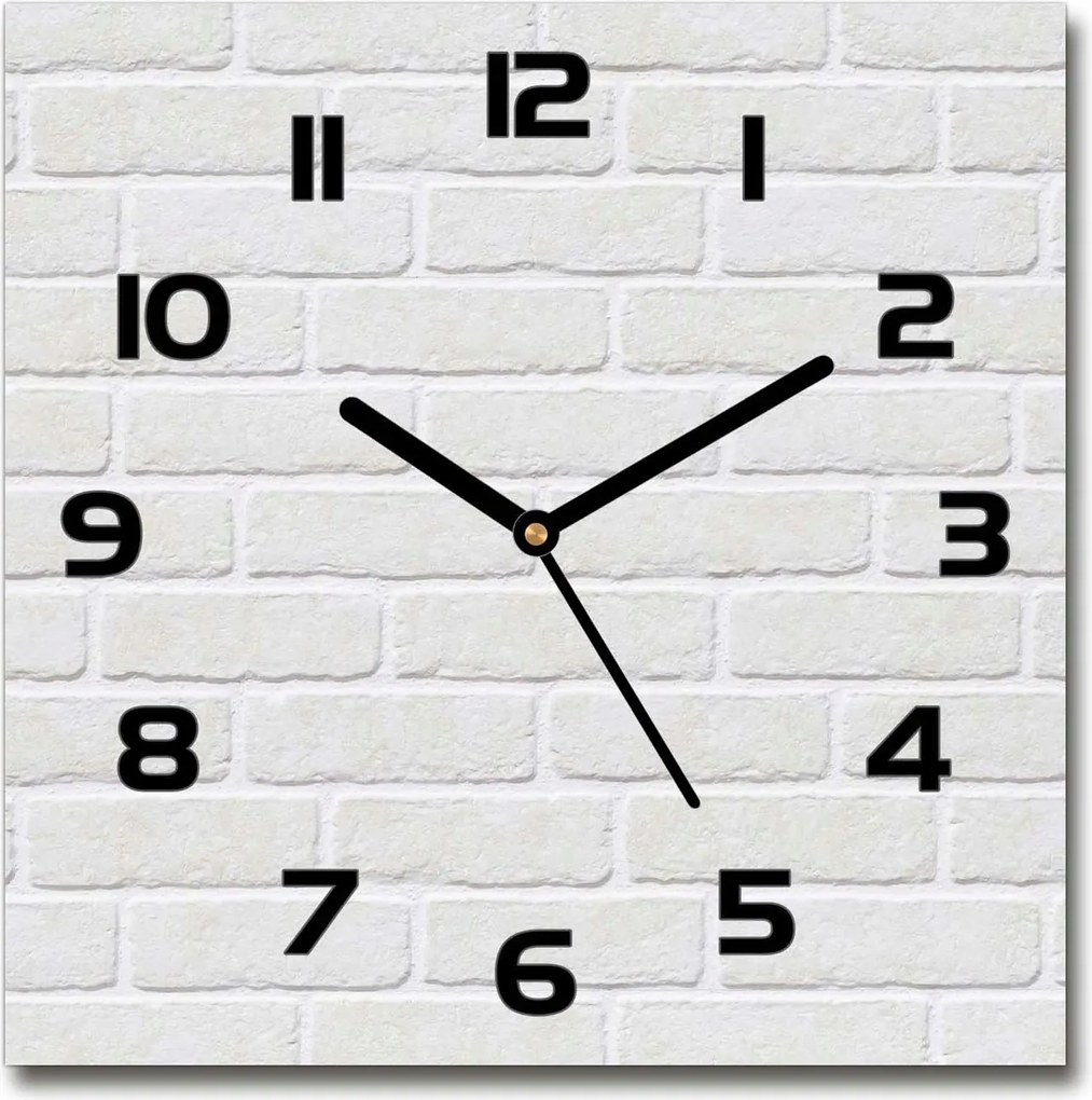 Üveg falióra szögletes tégla fali 30x30 cm