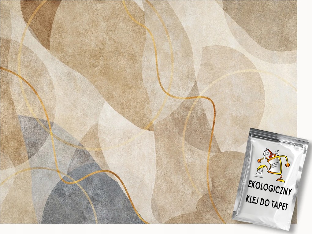 Fotótapéta Flizelina Absztrakt Formák Vonalak Scandi Boho 300x210 ragasztó