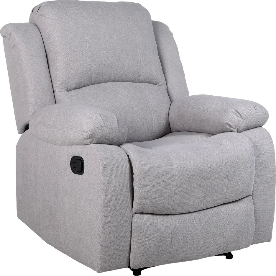 Pihentető fekvőszék, világos szürke szövet, ASKOY NEW