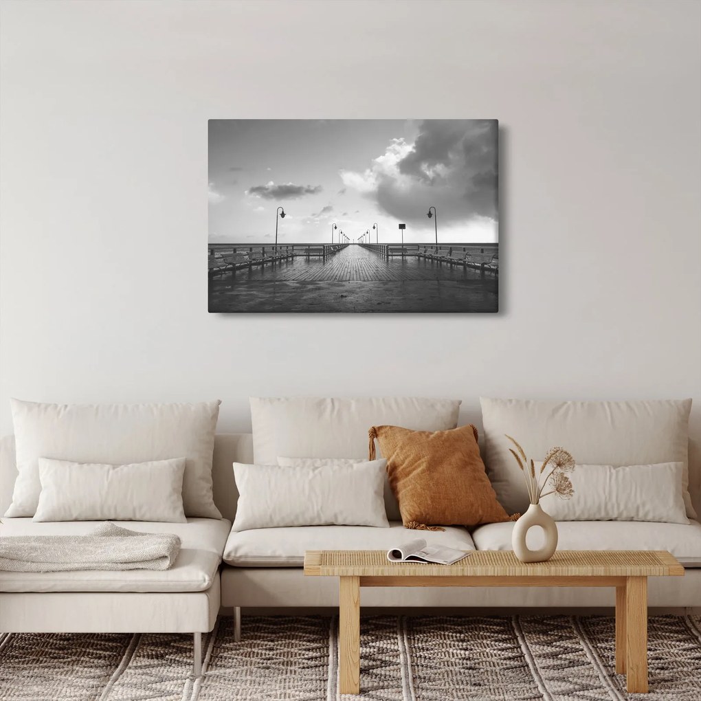 Kép - Sétány a parton (90x60 cm)