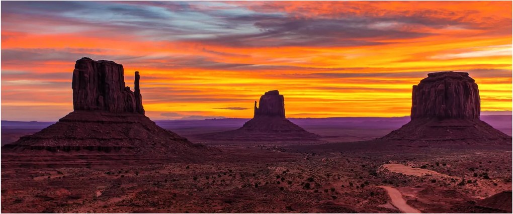 Kép - Emlékmű - völgy Arizonában (120x50 cm)