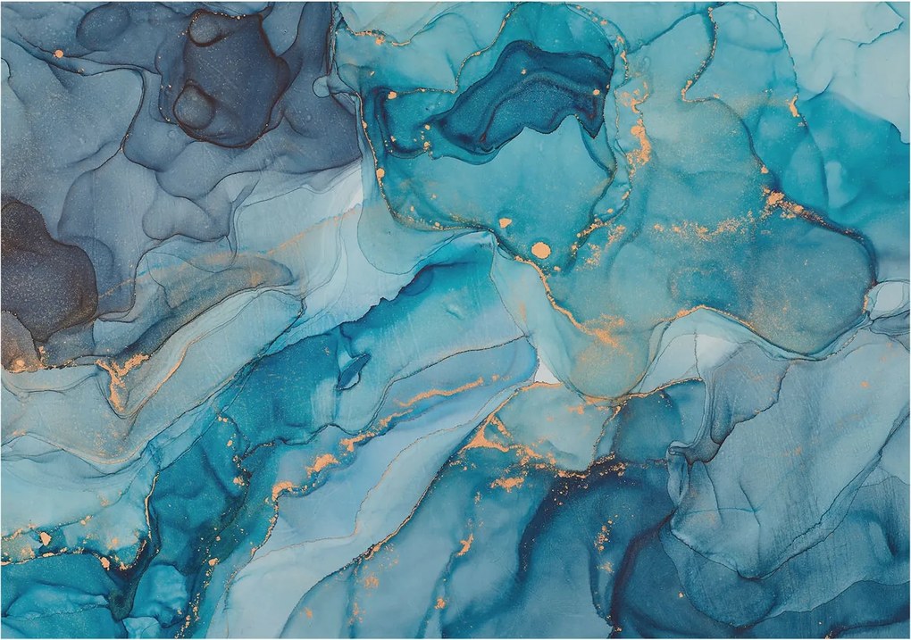 Fotótapéta Flizelina Fali Prémium 3D Kék absztrakt 208x146 Ragasztó