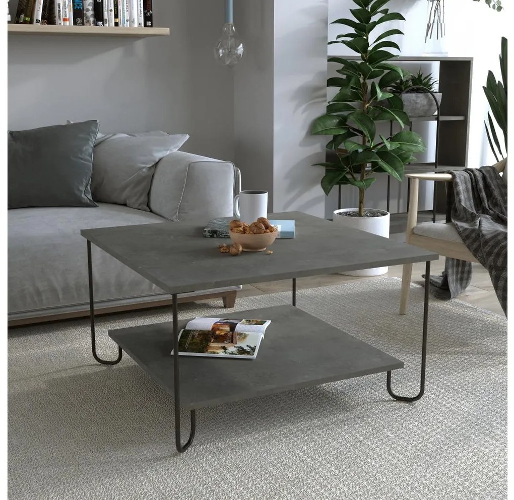 Kávésasztal MARBO 45x80 cm szürke