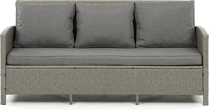 Kerti bútor garnitúra 140x70x60 cm, polyrattan, szürke, AZS-A1719 GREY