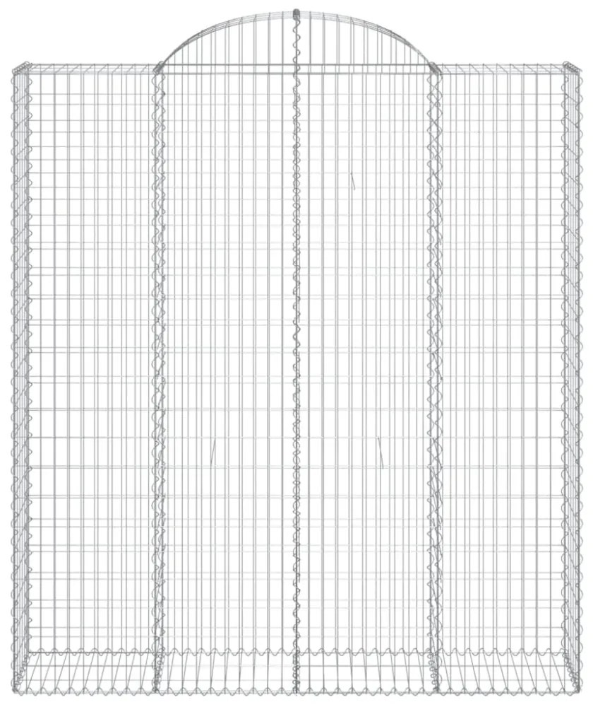 4 db íves horganyzott vas gabion kosár 200x50x220/240 cm