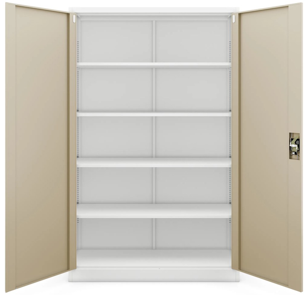 JAN II cabinet white RAL9003 golden oak H1850*W1150*D400