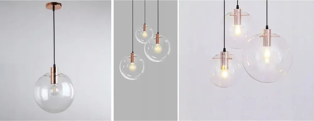 MORETTI MO3491 BULB ROSEGOLD Színű Függeszték 1xE27 60W IP20