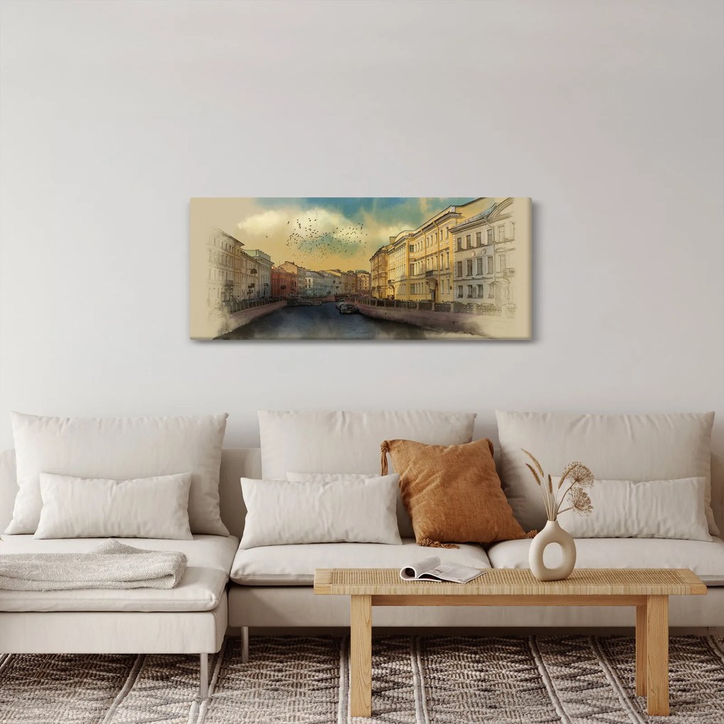 Kép - Moyka, folyó, St. Petersburg, Oroszország (120x50 cm)