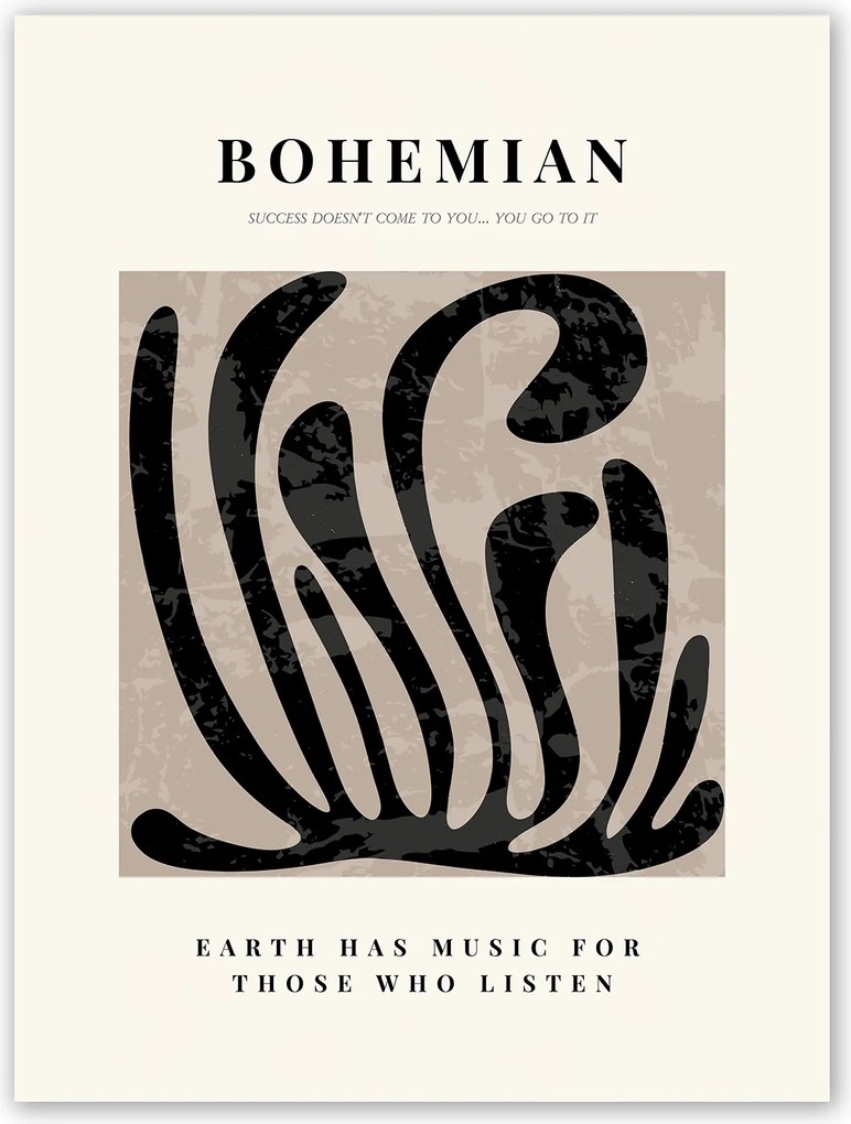 Boho absztrakt bohém Poszter A2 59,4x42cm #T38