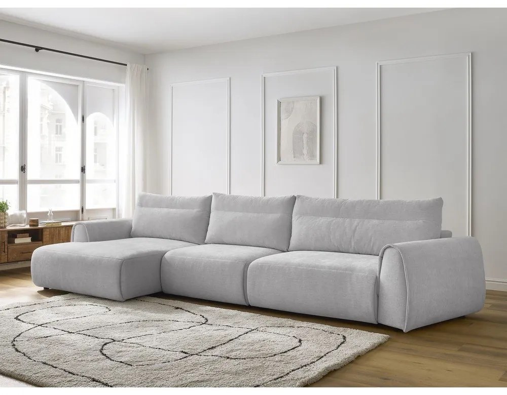 Világosszürke sarokkanapé Aden – Bobochic Paris