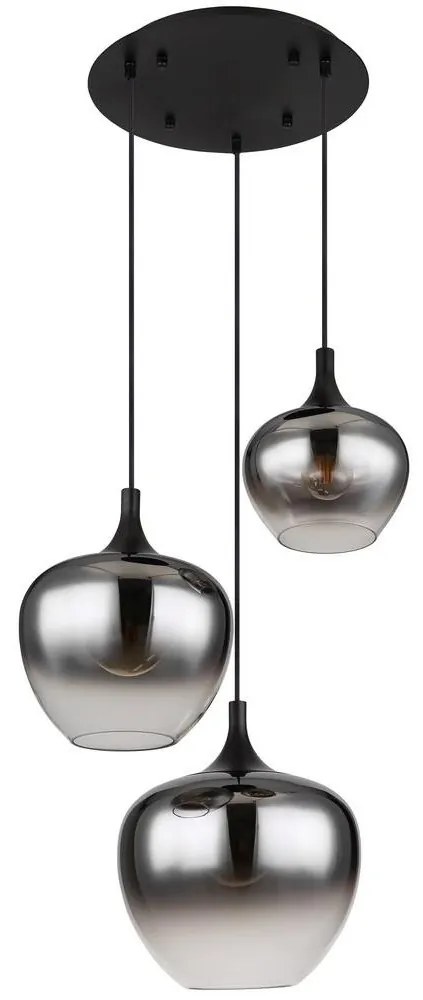 Globo 15548-3H - Csillár zsinóron MAXY 3xE27/40W/230V fekete 15548-3H