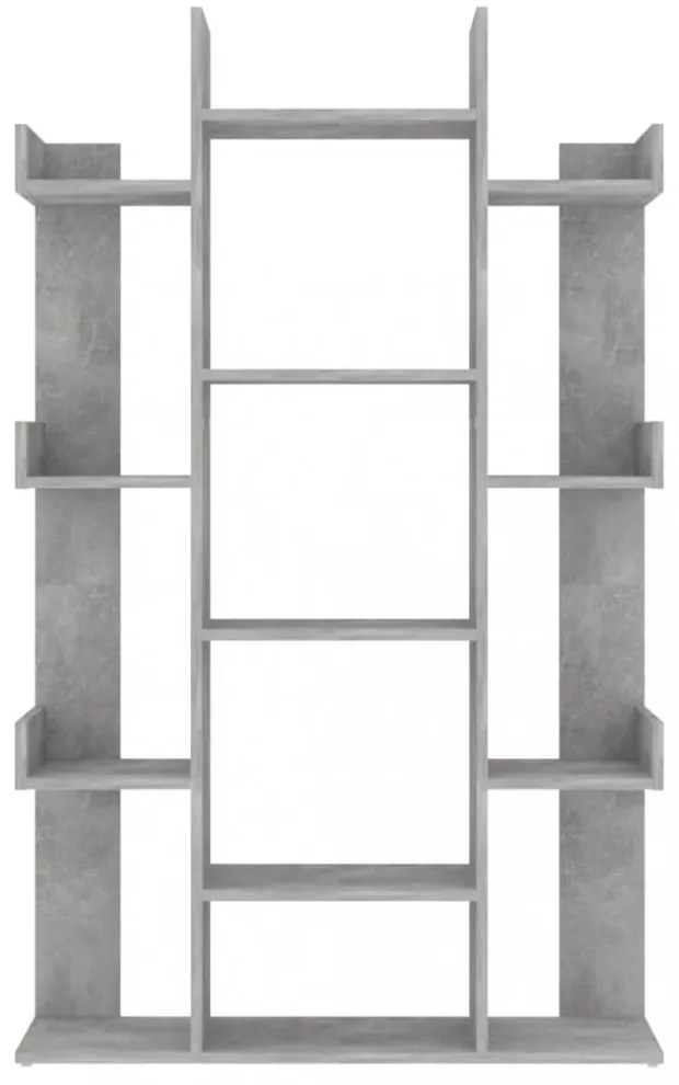 betonszürke szerelt fa könyvszekrény 86 x 25,5 x 140 cm