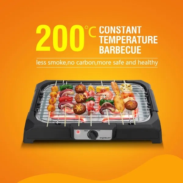 Aigostar - Asztali elektromos grillsütő 2000W/230V