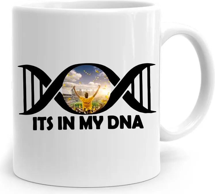 Szurkolóknak Szurkolói Bögre Its In My Dna Ajándék fényképes nyomtatással