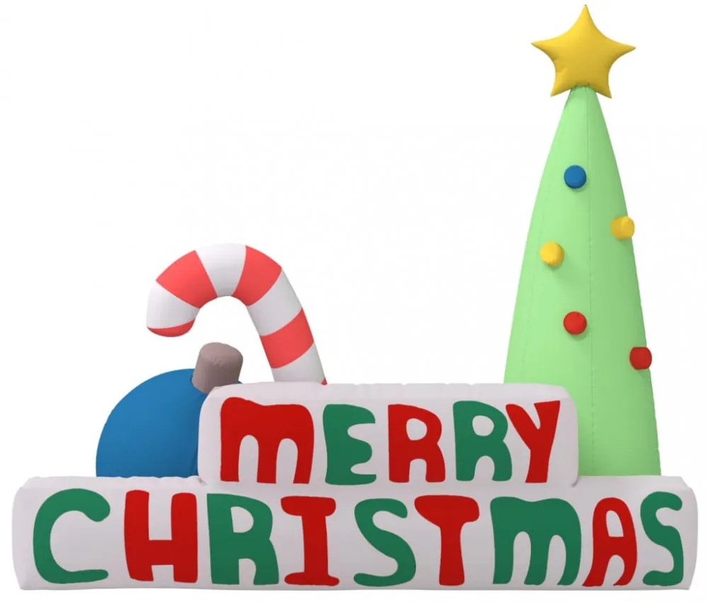 felfújható Merry Christmas dekoráció LED-ekkel 197 cm