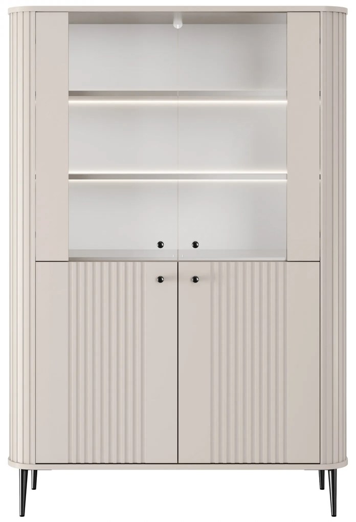 Vesper vitrin 103 cm - kasmír / fekete lábak