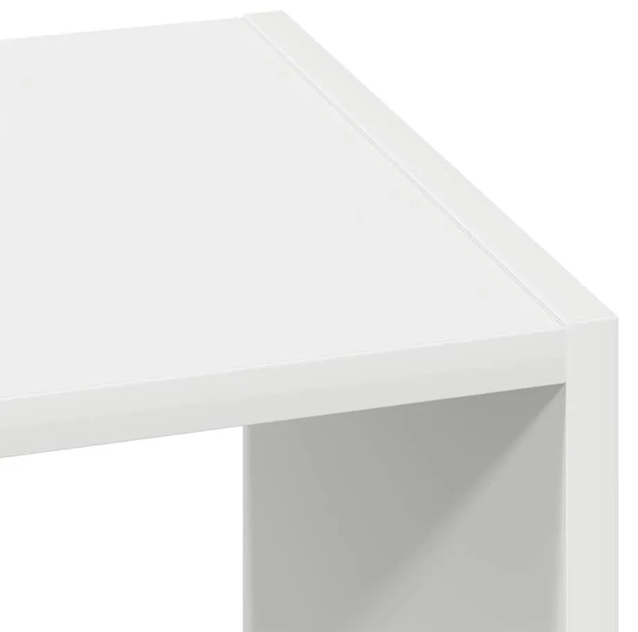 2 db fehér színű szerelt fa könyvespolcok halmozható 30x30x80cm
