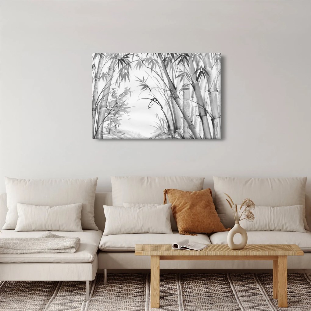 Kép - Bambusz erdő (90x60 cm)