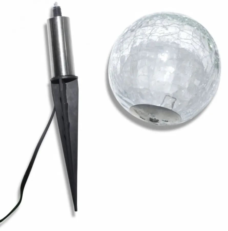 3 db LED kerti gömblámpa cövekkel és napelemmel