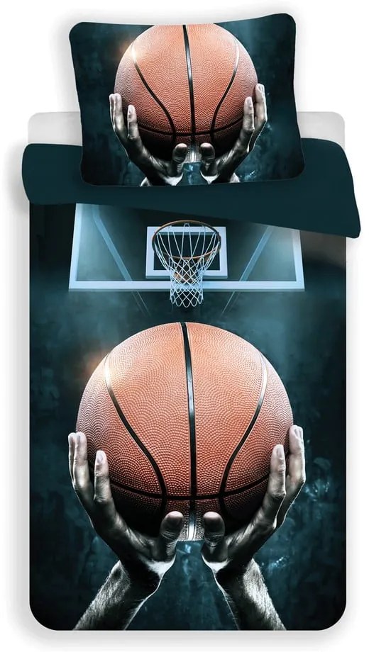 Egyszemélyes pamut gyerek ágyneműhuzat 140x200 cm Basketball – Jerry Fabrics