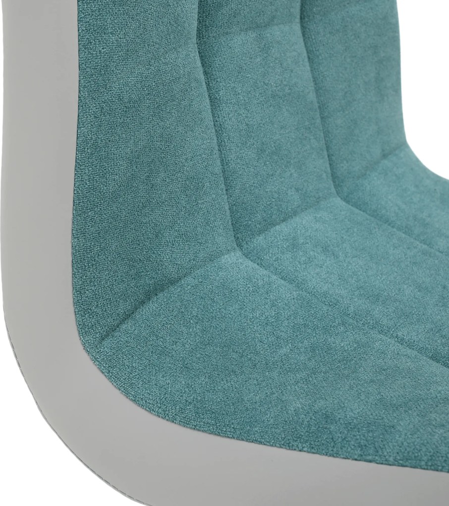 Étkezőszék, mentol/szürke/króm, SALOMA NEW