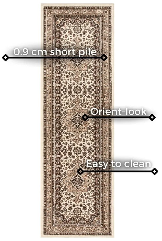 Parun Tabriz bézs futószőnyeg, 80 x 250 cm - Nouristan