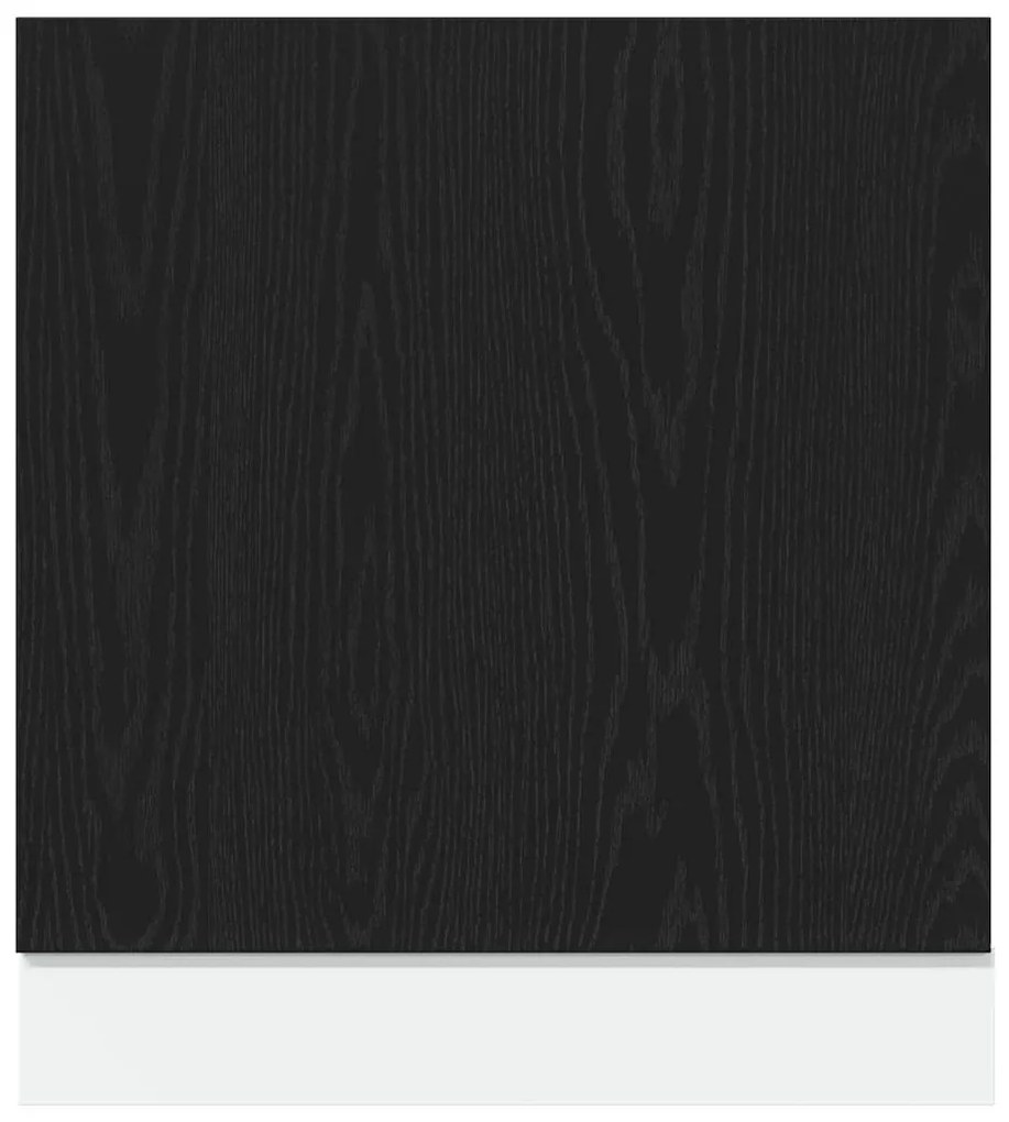 fekete tölgy szerelt fa mosogatógép panel 60x1,5x67 cm