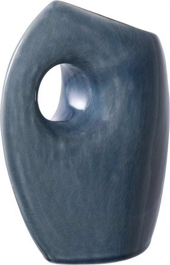 Sötétkék kerámia váza (magasság 18 cm) – House Nordic