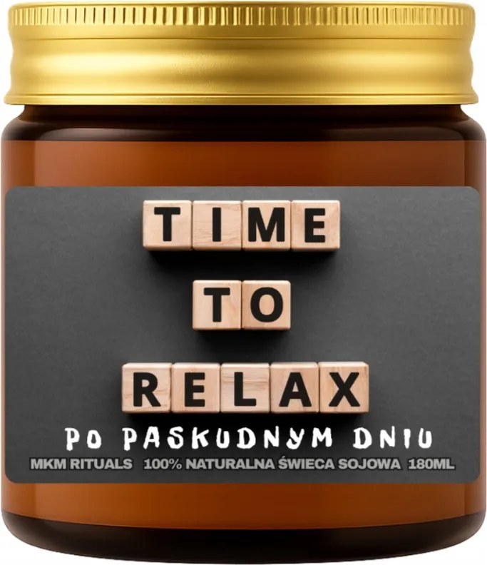 Szója illatgyertya 180 ml "Time to relax egy csúnya nap után"
