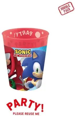 Sonic a sündisznó Sega micro prémium műanyag pohár szett 4 db-os 250 ml