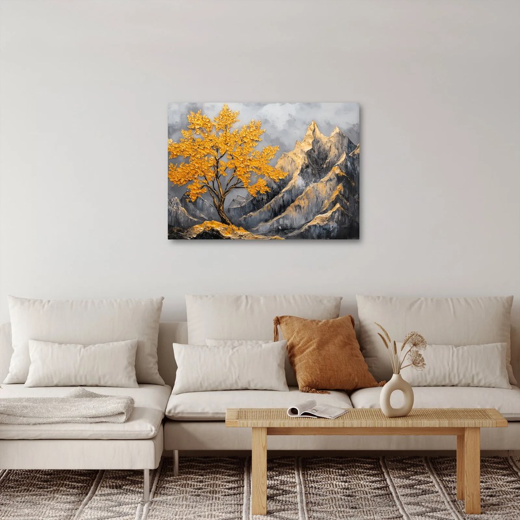 Kép – Arany fa a hegyekben (70x50 cm)