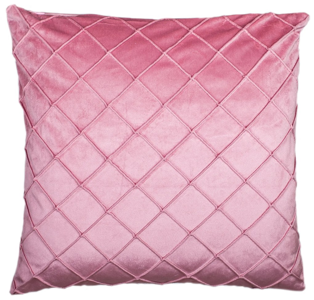 Dekoratív párnahuzat 45x45cm Cube rózsaszín TiaHome