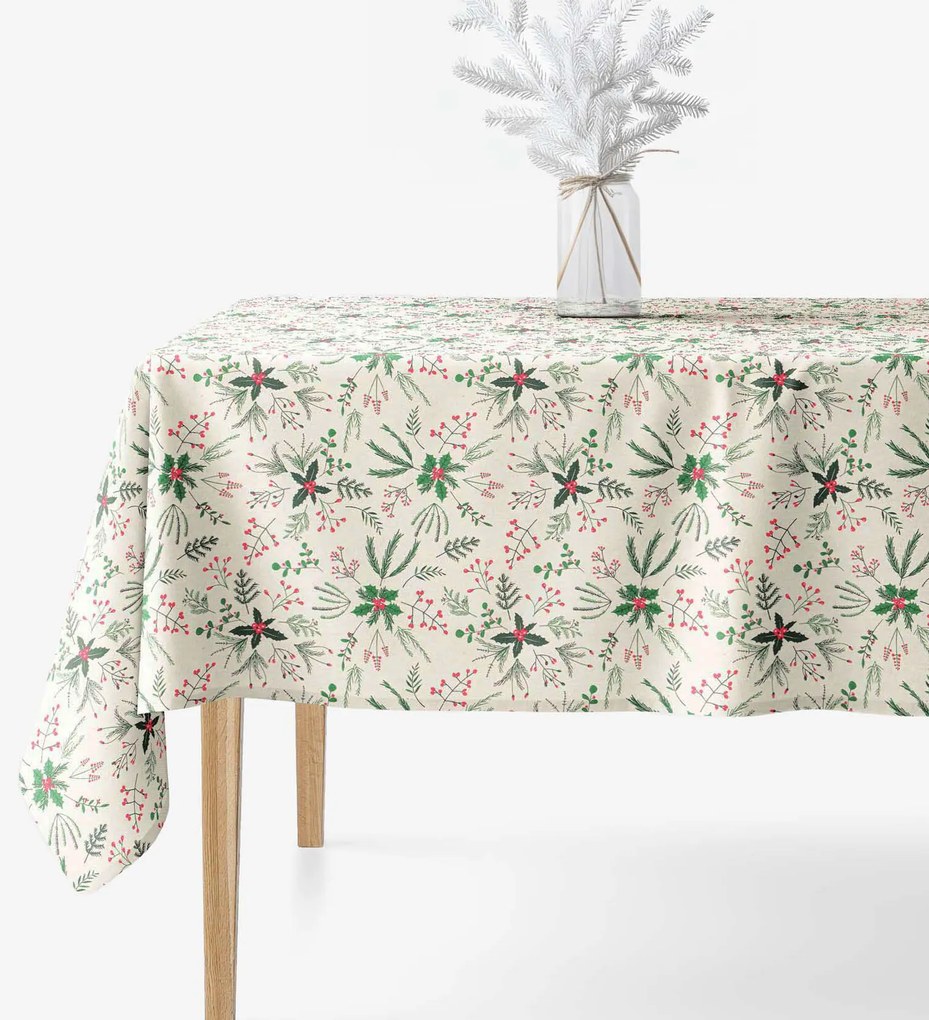 Goldea karácsonyi szögletes terítő valencia - erdei ágcskák 120 x 160 cm