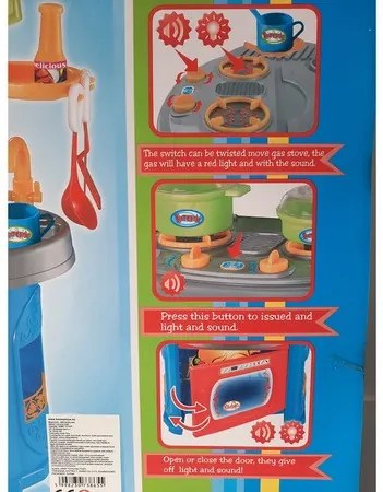 My Little Kitchen Elemes Játék Konyha Fénnyel Hanggal és Sok Élethű Funkcióval 67 Cm magas