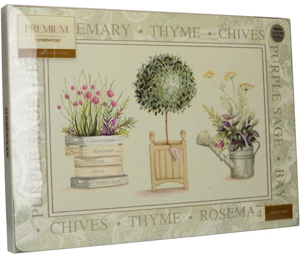 Parafa tányéralátét 4db-os 400x290x5mm, Topiary